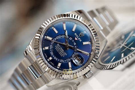 rolex sky dweller blue dial replica|rolex sky dweller functions.